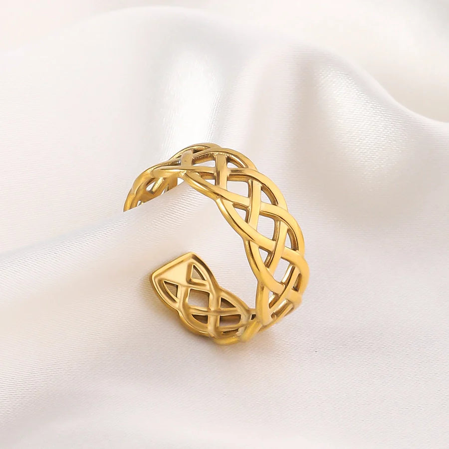 Jewelry Elegant Geometric Simple Titanium Steel Open Rings