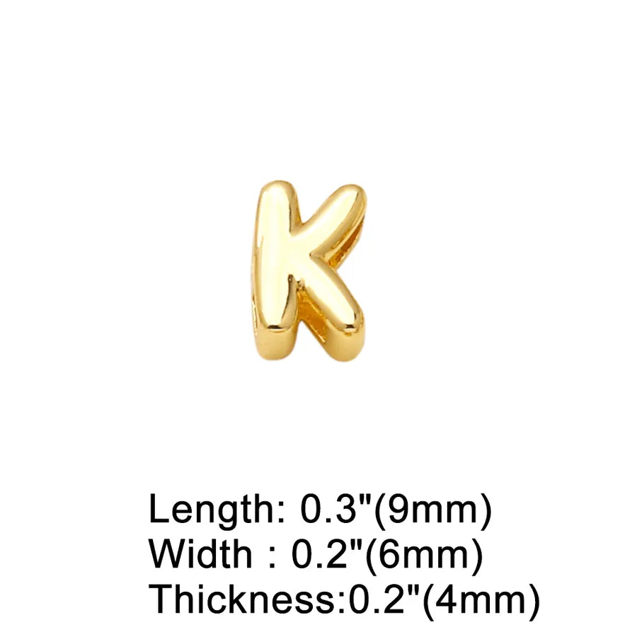 Wholesale Jewelry Basic Simple Style letter Copper 18K Gold Plated