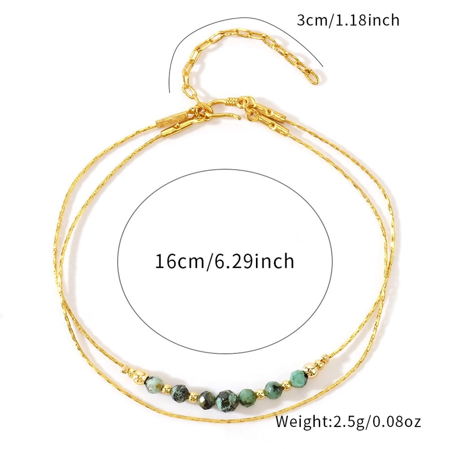 Semi-precious stone Copper Handmade Geometric Bracelets