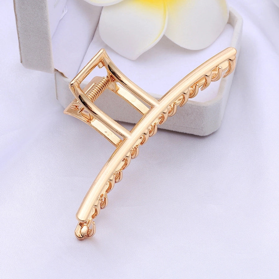 Women's net red hair clip large plate alloy grip women's back head butterfly shark clip hairpin