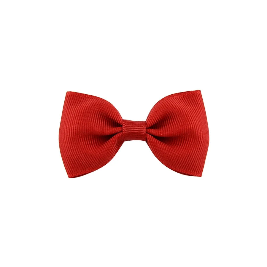 european and american solid color children's bow cute hairpin