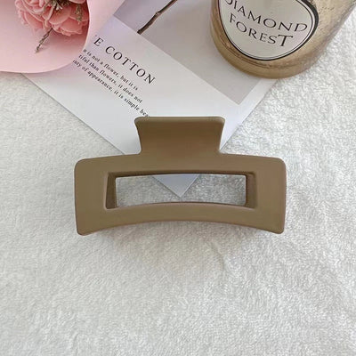 Elegant Simple Square Frosted Hairpin Cyber Celebrity Grab Clip Acrylic Shark Clip Back Head Hairpin Clip Headwear for Women