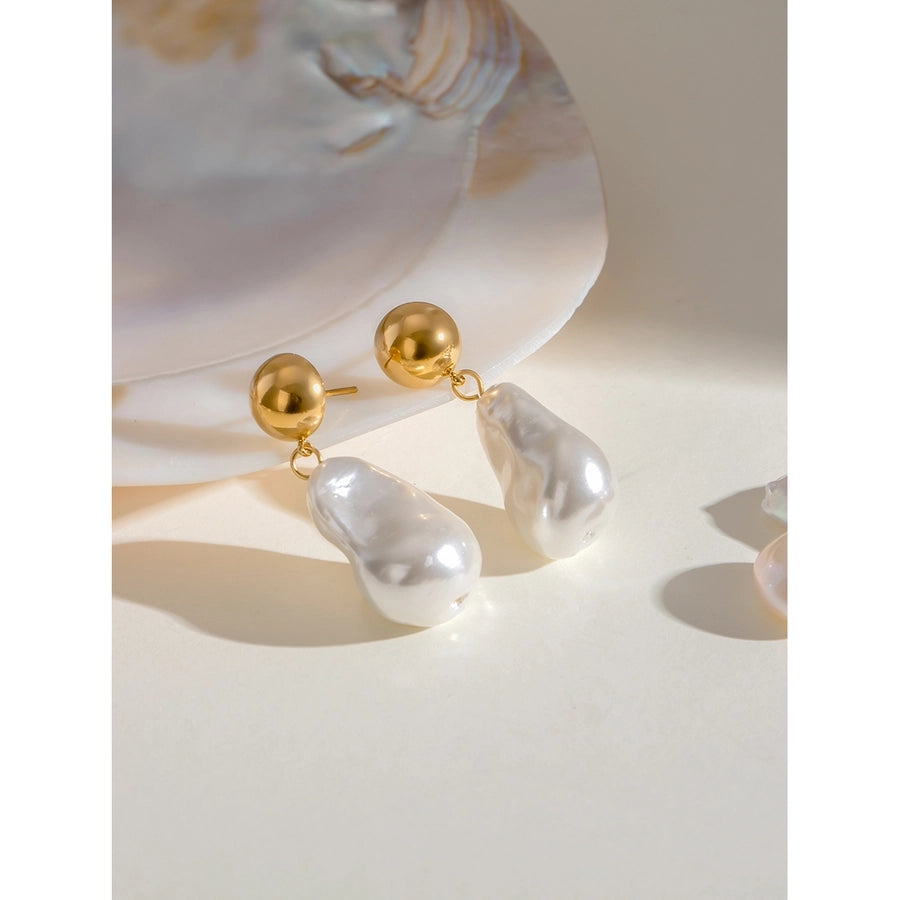 1 Pair Simple Style Classic Style Geometric 304 Stainless Steel Drop Earrings