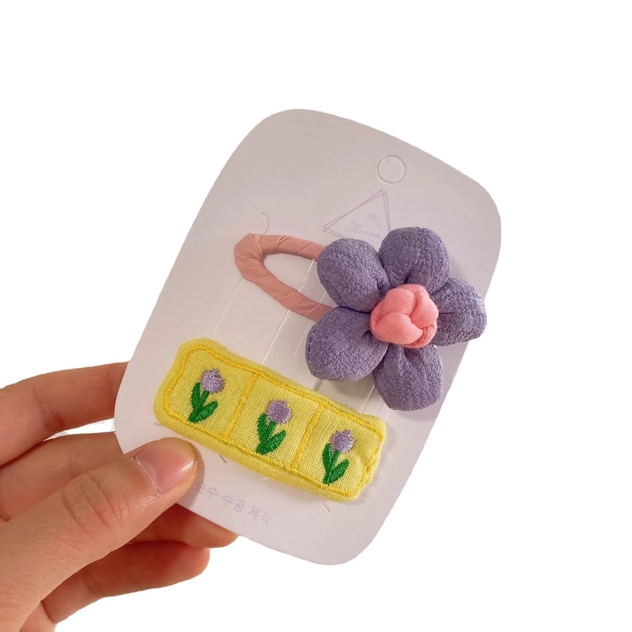 Girl'S Simple Style Classic Style Flower Cloth Flowers Hair Clip