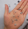 1 Set Nose Rings & Studs Y2K Shiny Star Butterfly Lightning 201 Stainless Steel Copper Inlay Zircon Nose Rings & Studs
