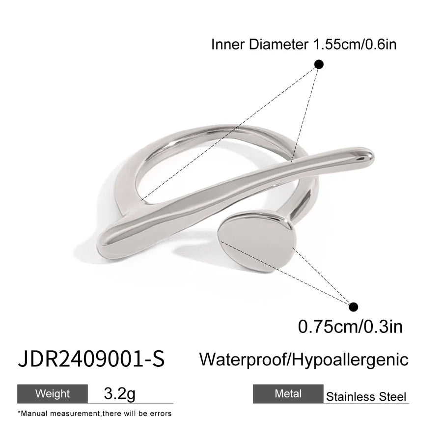 Jewelry Simple Style Classic Style Geometric 304 Stainless Steel Open Rings
