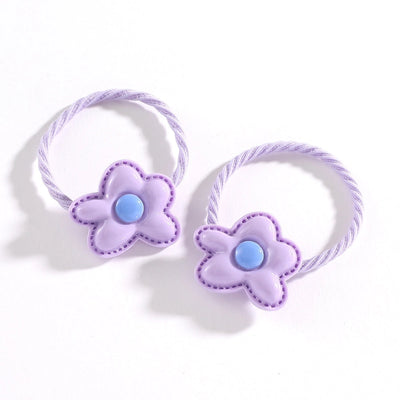 Kid'S Cute Simple Style Flower Resin Hair Tie