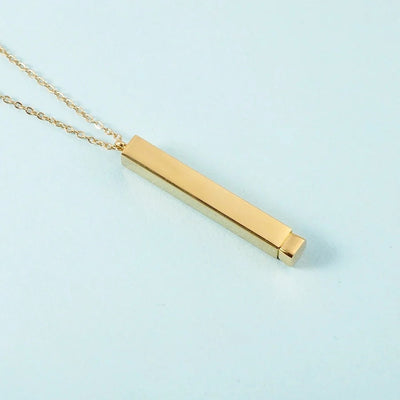 Jewelry Streetwear U Shape 304 Stainless Steel 18K Gold Plated Pendant Necklace