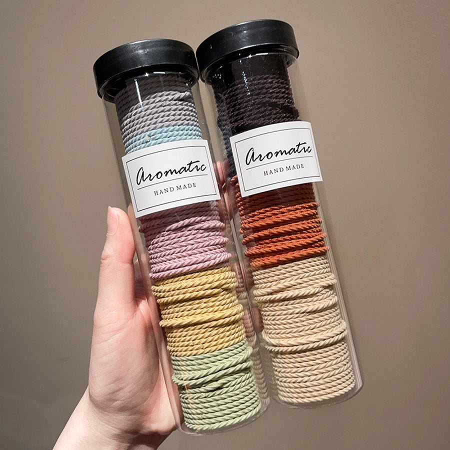 Canned rubber band women's tie head high elastic durable hair rope tie head  new rubber band high ponytail hair rope hair ring