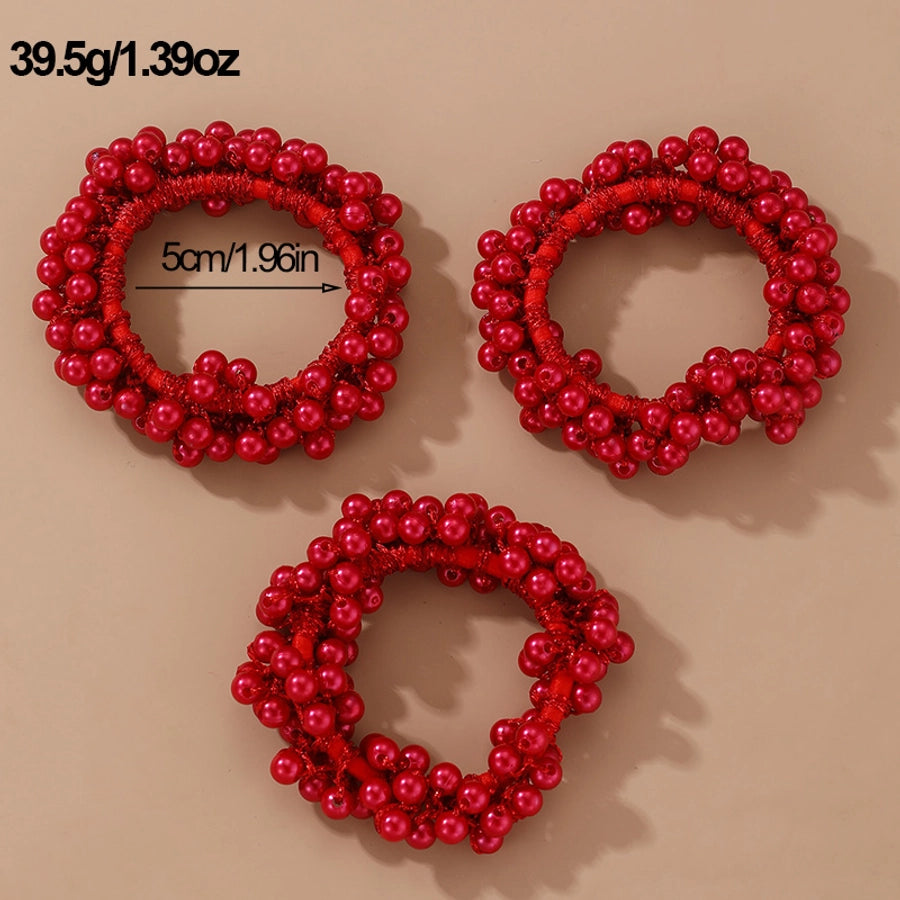 Women's Fairy Style Sweet Simple Style Round Imitation Pearl Beaded Artificial Pearls Hair Tie