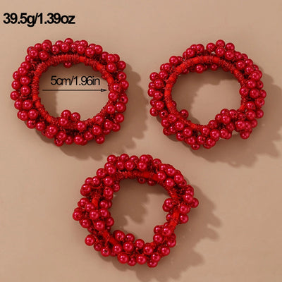 Women's Fairy Style Sweet Simple Style Round Imitation Pearl Beaded Artificial Pearls Hair Tie