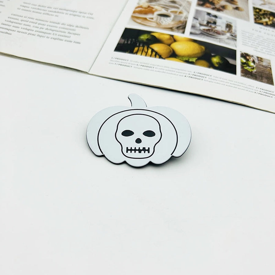 Halloween Original Design Women's Skull Arylic Carving Hair Clip Hair Claws