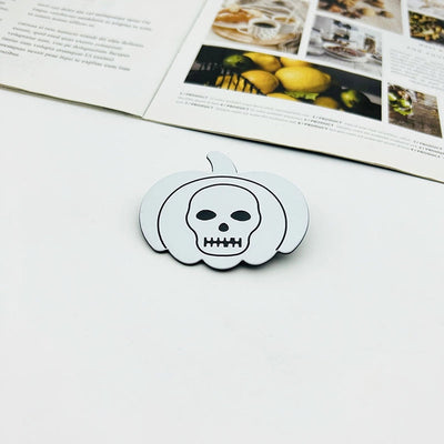 Halloween Original Design Women's Skull Arylic Carving Hair Clip Hair Claws