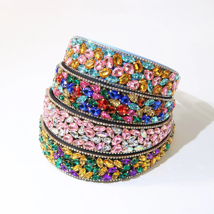 Women's Elegant Streetwear Geometric Plastic Rhinestones Hair Band