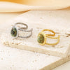 Jewelry Vintage Style Geometric 304 Stainless Steel 18K Gold Plated Open Rings