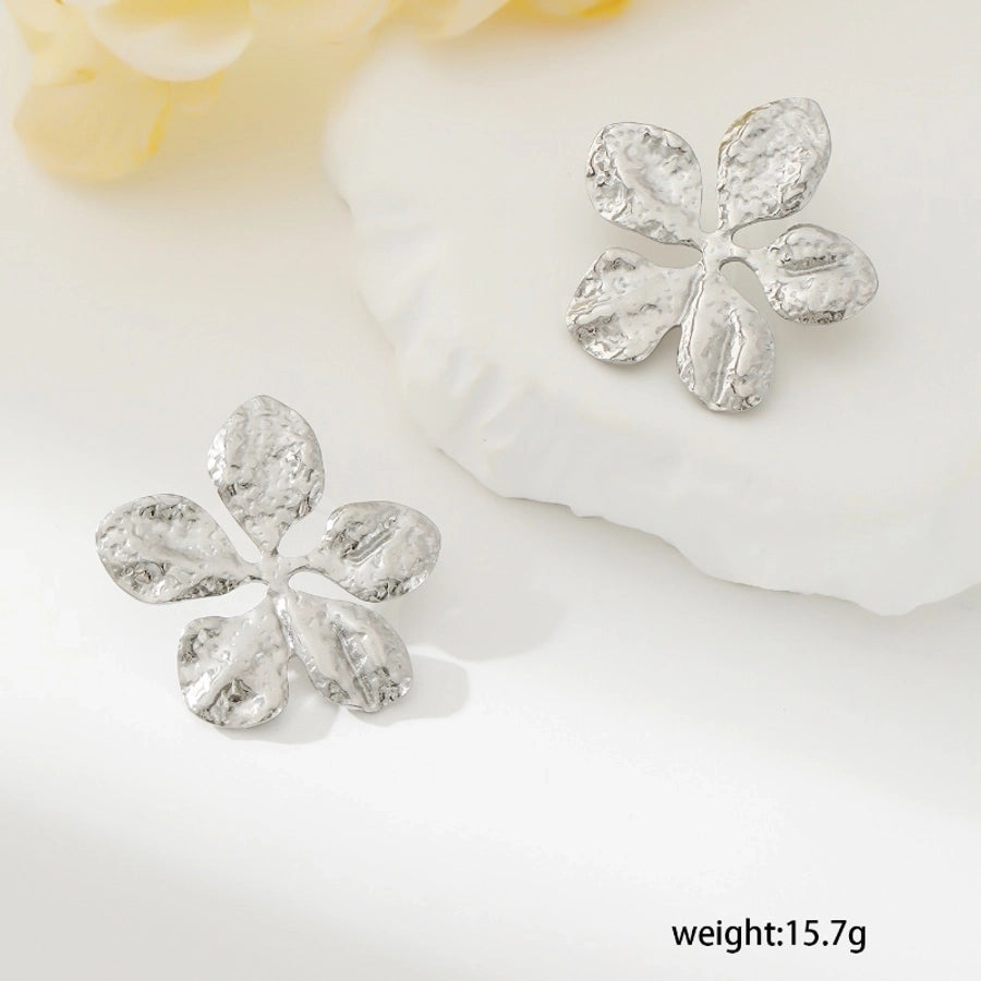 1 Pair Exaggerated Simple Style Oversized Flower Butterfly 304 Stainless Steel Ear Studs