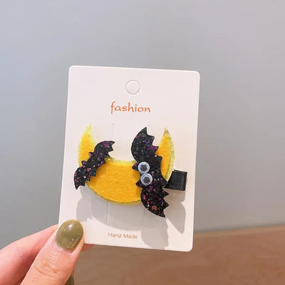 Halloween Cool Style Girl'S Pumpkin Cat Ghost Felt Hair Clip
