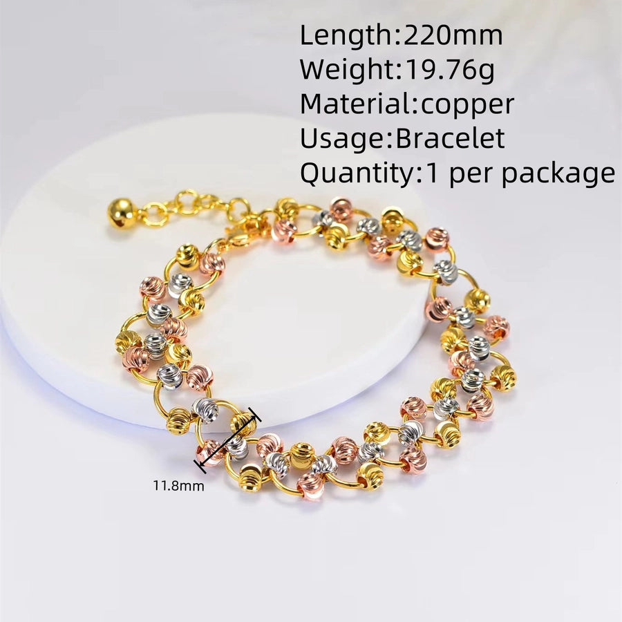 Copper 18K Gold Plated Geometric Bracelets