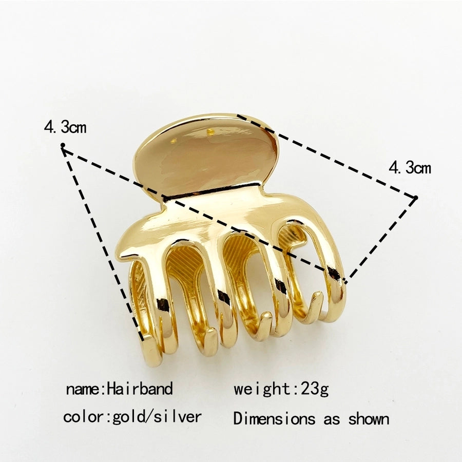 Women's Classic Style Solid Color Alloy Hair Claws