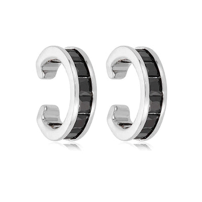 1 Pair Casual Simple Style Geometric Copper Zircon 24K Gold Plated Ear Cuffs