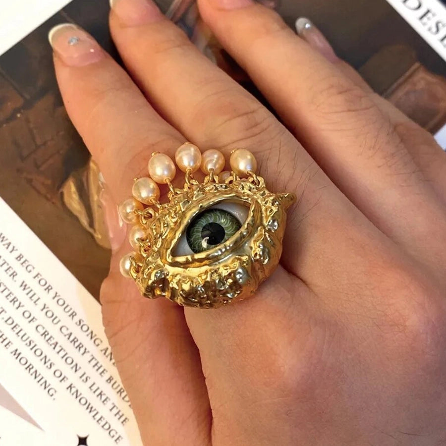 Devil Eye Earrings Evil Eye Earrings Evil Eye ring personality tassel Eye ear clip ear studs