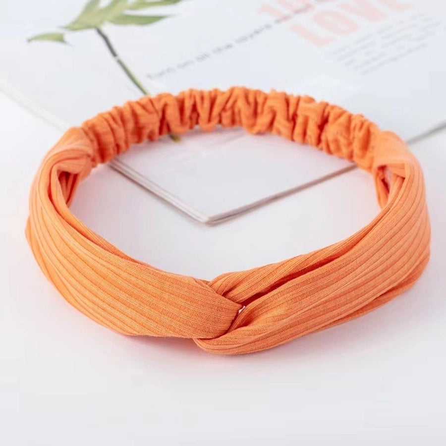 casual simple style stripe solid color cloth stripe hair band