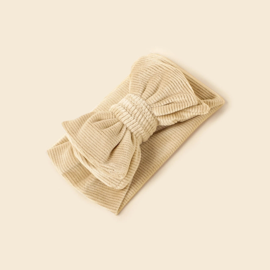 simple style solid color bow knot cloth hair band