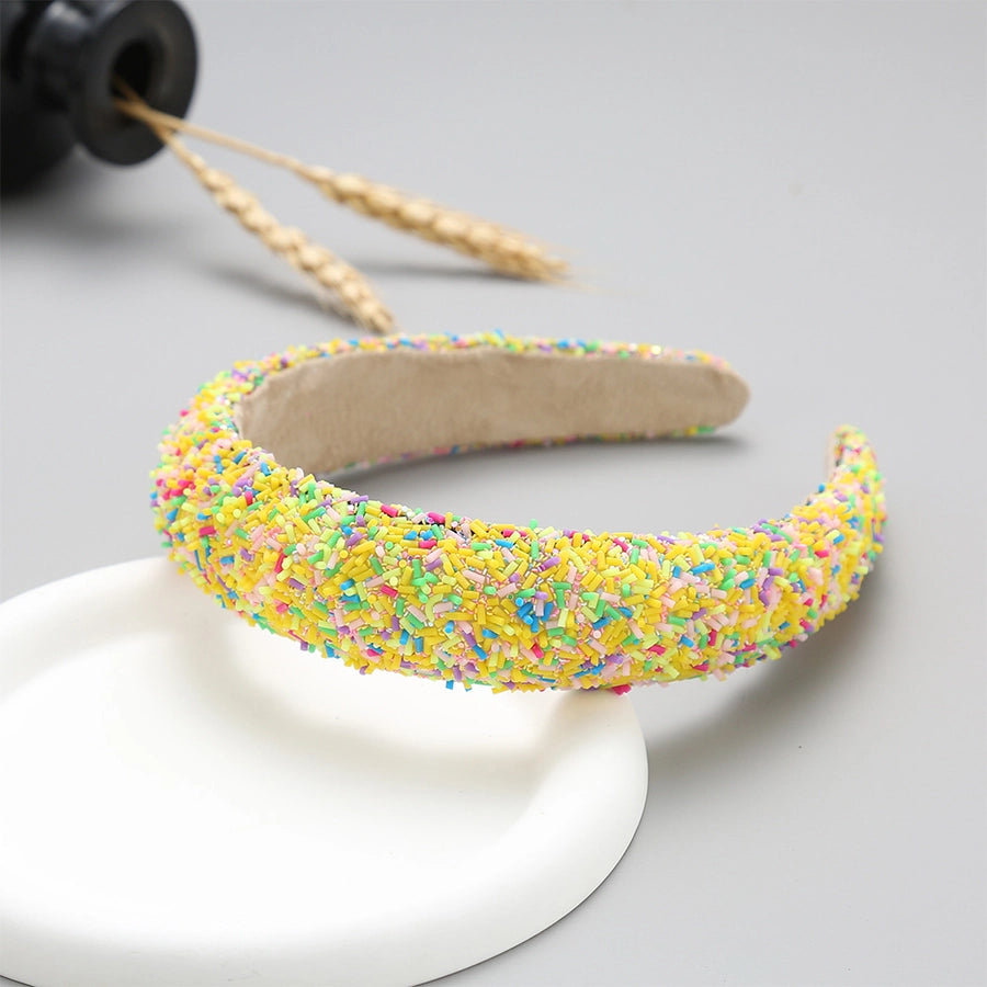 xinqi european and american onion powder headband creative sponge women's wide-edged headband 3cm glitter color hair pressing hairpin supply