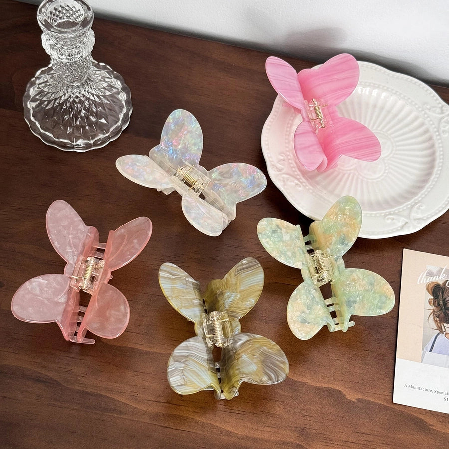 Women's Sweet Simple Style Solid Color Bow Knot Acetic Acid Hair Claws