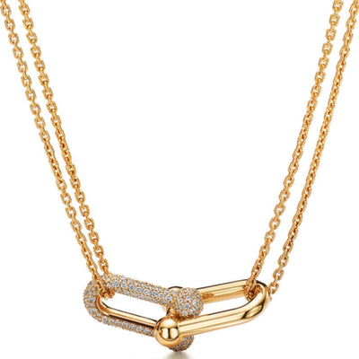 Copper Geometric Solid Color Pendant Necklace