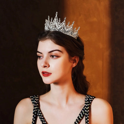 retro crown alloy plating inlay rhinestones crown