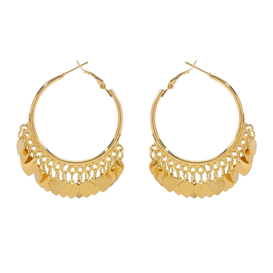 1 Pair Retro Round Star Heart Shape Plating Iron Gold Plated Earrings