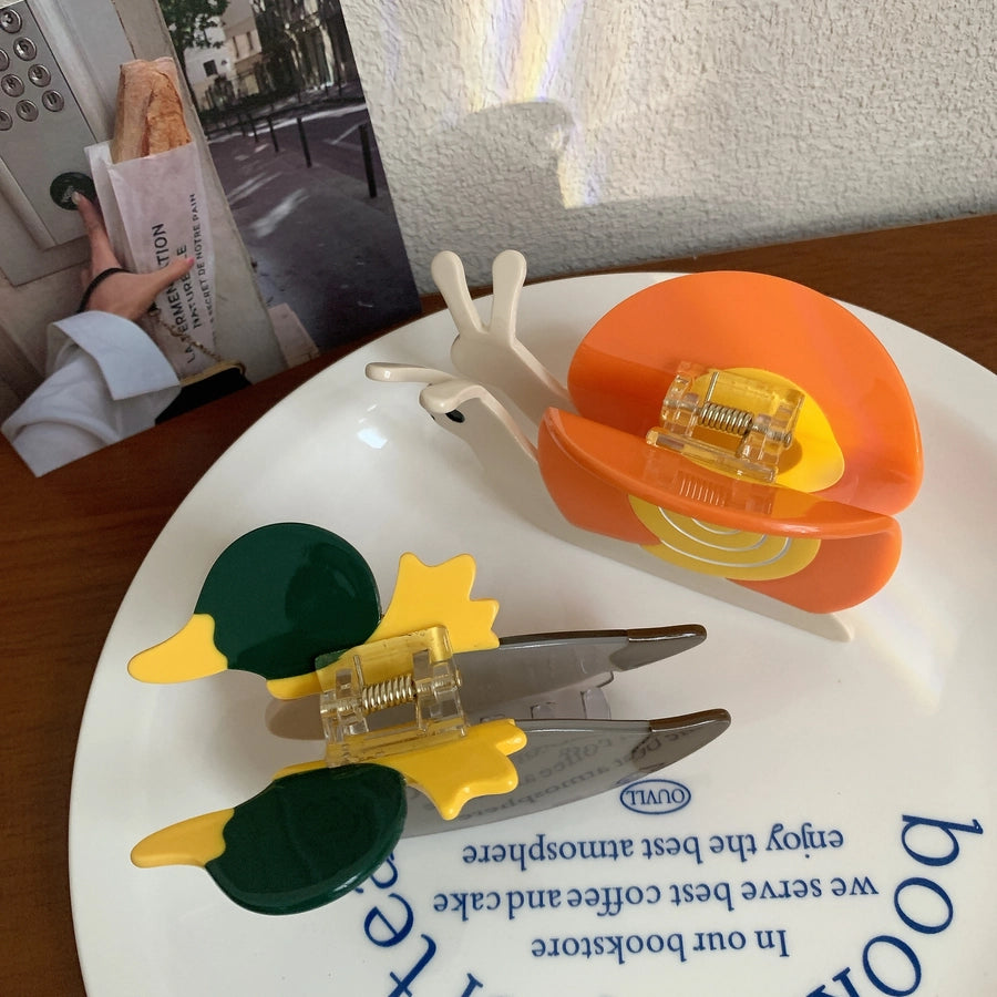 Women's Cute Fox Snails Duck Acetic acid sheets Hair Claws