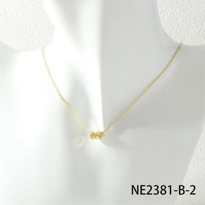 Jewelry Lady Simple Style Geometric Copper Zircon Necklace