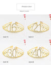 New Birthday Crown  60 Digital Birthday Headband Bridal Banquet Rhinestone Hair Accessories Alloy Headband Women