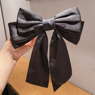 fashion bow knot cloth pearl hair clip 1 piece