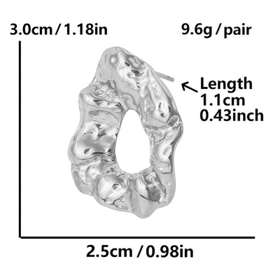 1 Pair Basic Simple Style Geometric Plating 304 Stainless Steel Ear Studs