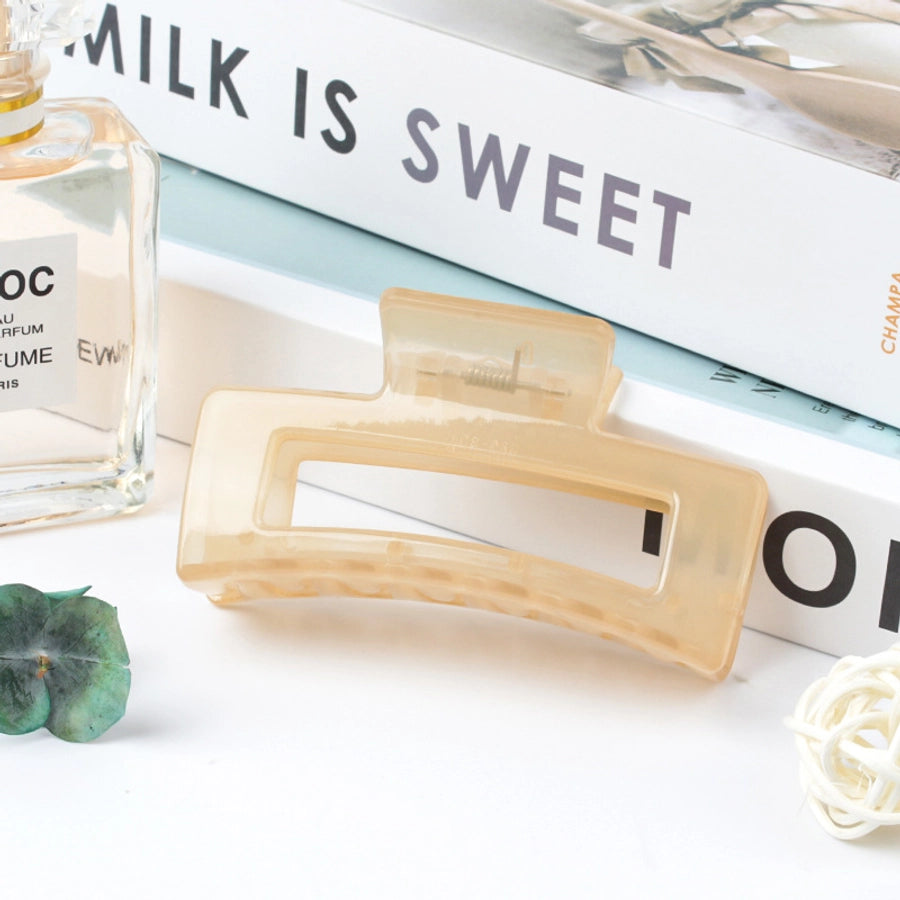 simple style rectangle arylic plating hair claws 1 piece