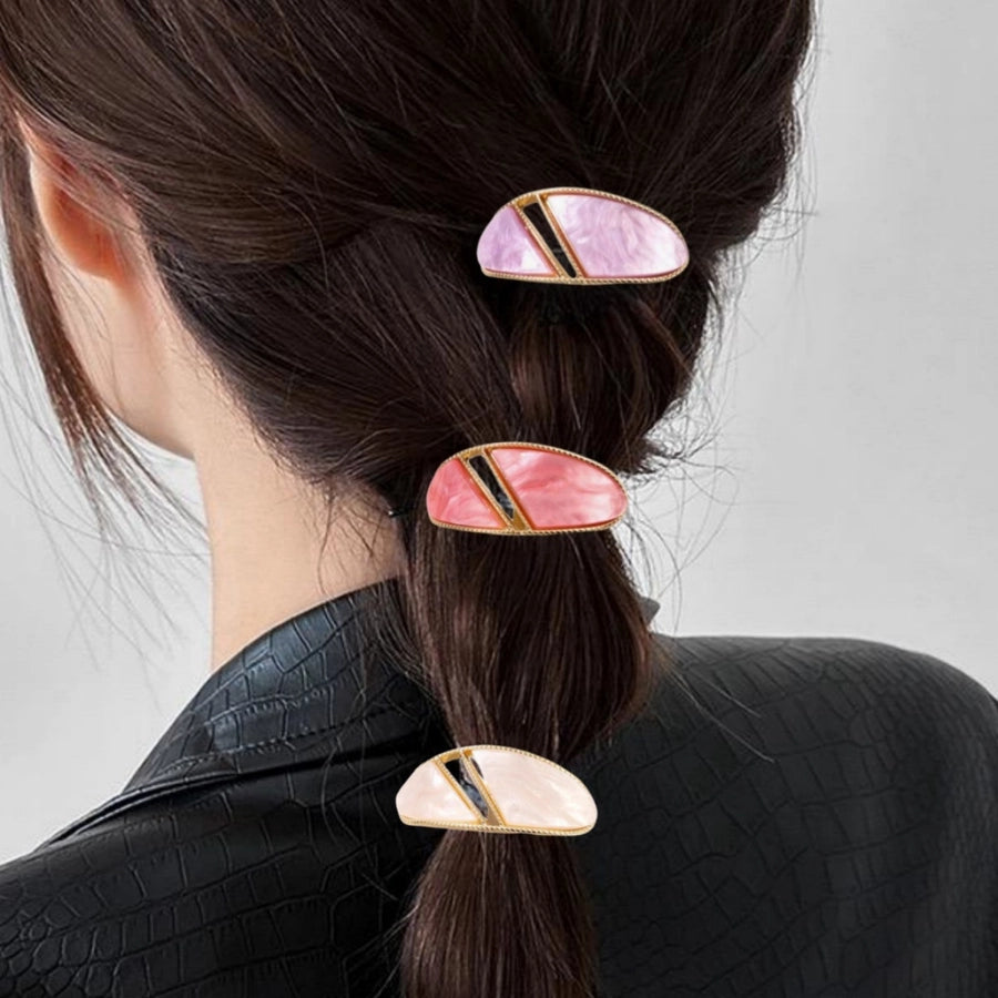 Women's Retro Color Block Acetic acid sheets Plating Hair Clip