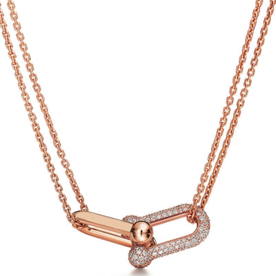 Copper Geometric Solid Color Pendant Necklace