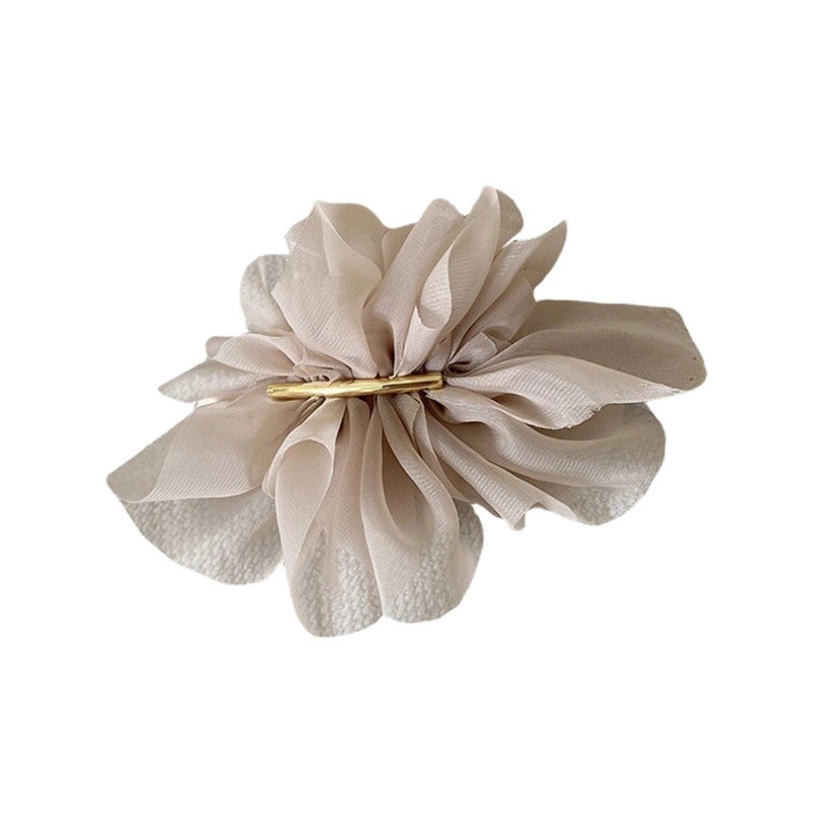Super Fairy Elegant Chiffon Flower Hairpin Summer Back Head Ponda Tail Clip Headwear Advanced Sense Simple  Hair Accessories