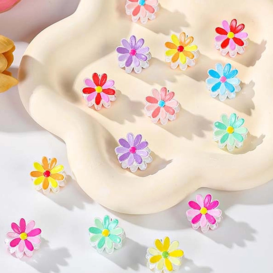 Candy Color Mini Cute Daisy Flower Hair Clip Sweet Braided Hair Clip Small Size Baby Shredded Hair Bangs Clip Hair Accessories