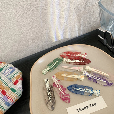 Women's Korean Style Mesh Resin Hair Clip