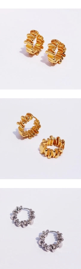 1 Pair IG Style Streetwear Geometric Brass 24K Gold Plated Earrings
