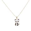 Cartoon Style Cute Panda K Gold Plated 201 Stainless Steel Zinc alloy  Pendant Necklace
