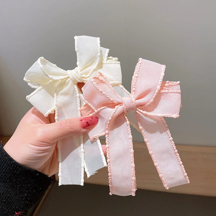 kid's elegant cute bow knot cloth ribbon hair clip