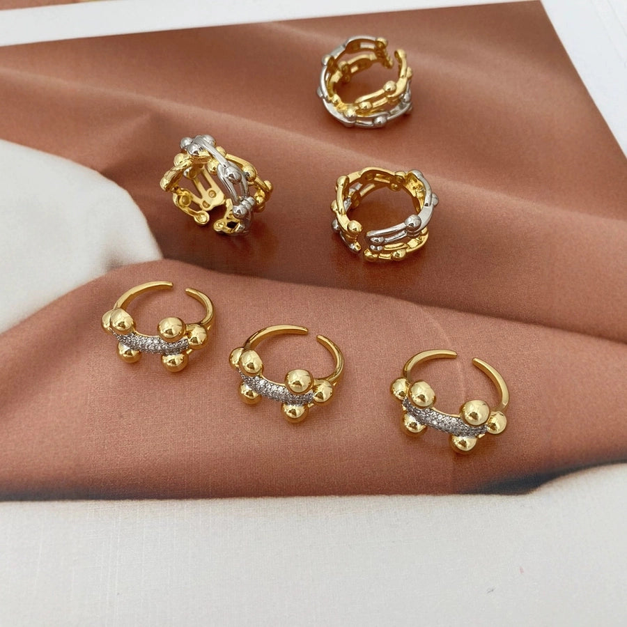 Jewelry Vintage Style Classic Style Geometric Copper Zircon Plating Open Rings