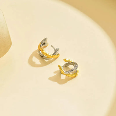 1 Pair Elegant Simple Style Geometric Copper Ear Studs