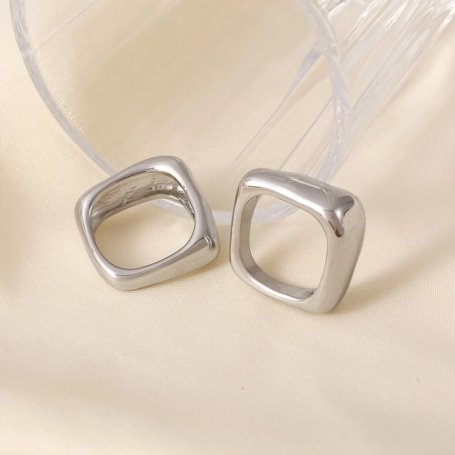 Jewelry Elegant Vacation Commute Geometric 304 Stainless Steel 18K Gold Plated Rings