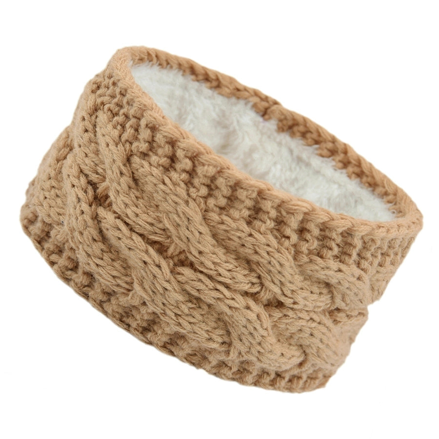 plus velvet knitted hair band wool color dot yarn headband variegated warm hair accessories autumn and winter twist ear protection headband